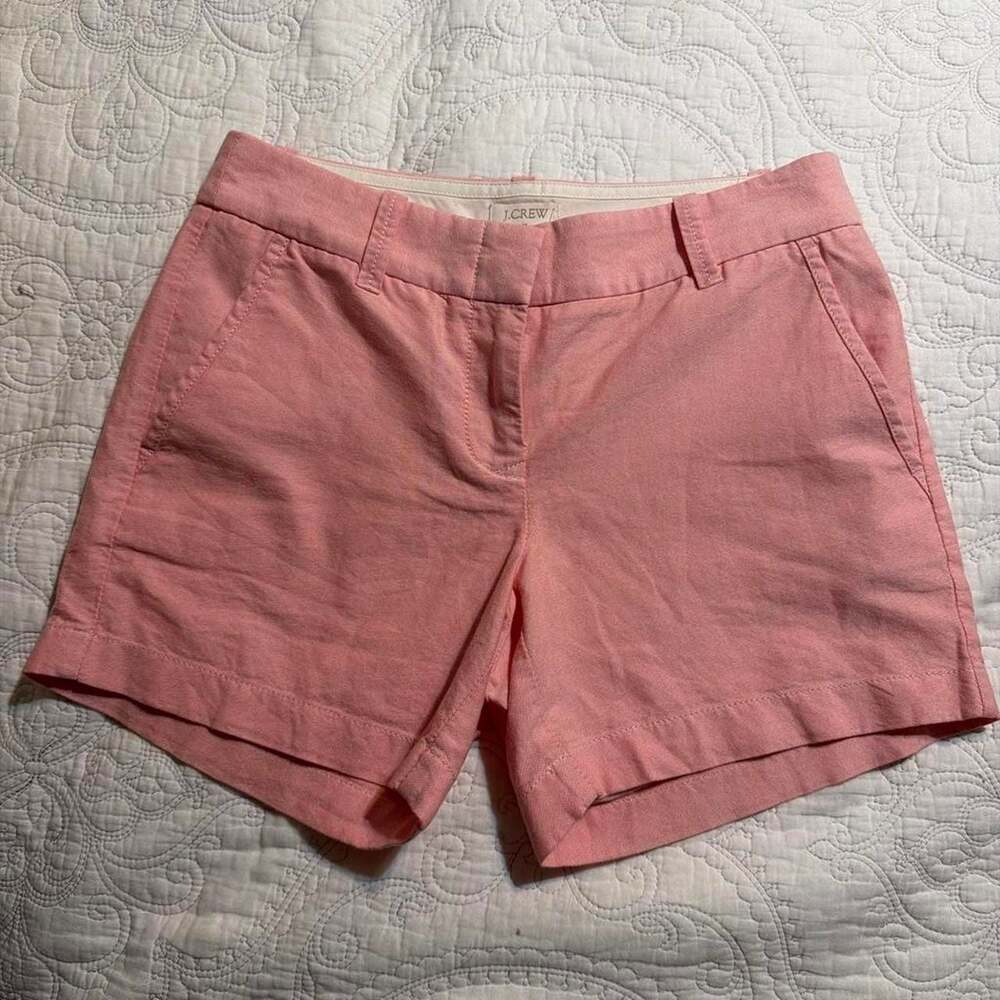 J.Crew A1544 Pink Linen Blend Chino Shorts